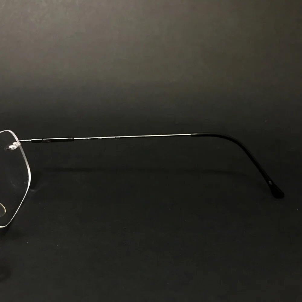Technolite Eyeglasses Frames TLD 701 GM Gray Rectangular Rimless 50-19-140